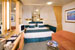 View description of an interior stateroom