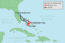 Cruise itinerary map