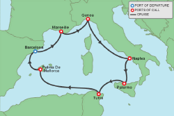 Cruise itinerary map