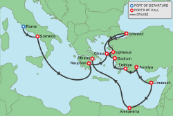 Cruise itinerary map