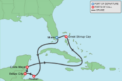 Cruise itinerary map