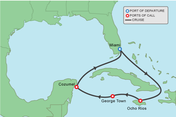 Cruise itinerary map