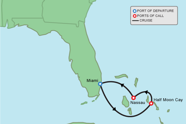 Cruise itinerary map