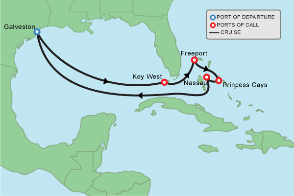 Carnival Caribbean Cruise Map - 939027 600